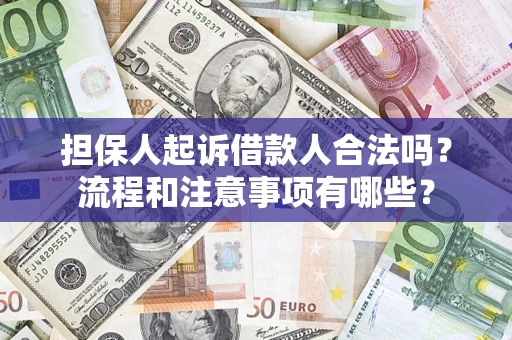 济南担保人起诉借款人合法吗？流程和注意事项有哪些？