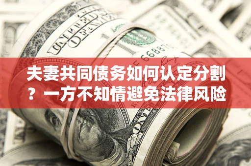 济南夫妻共同债务如何认定分割？一方不知情避免法律风险必看！